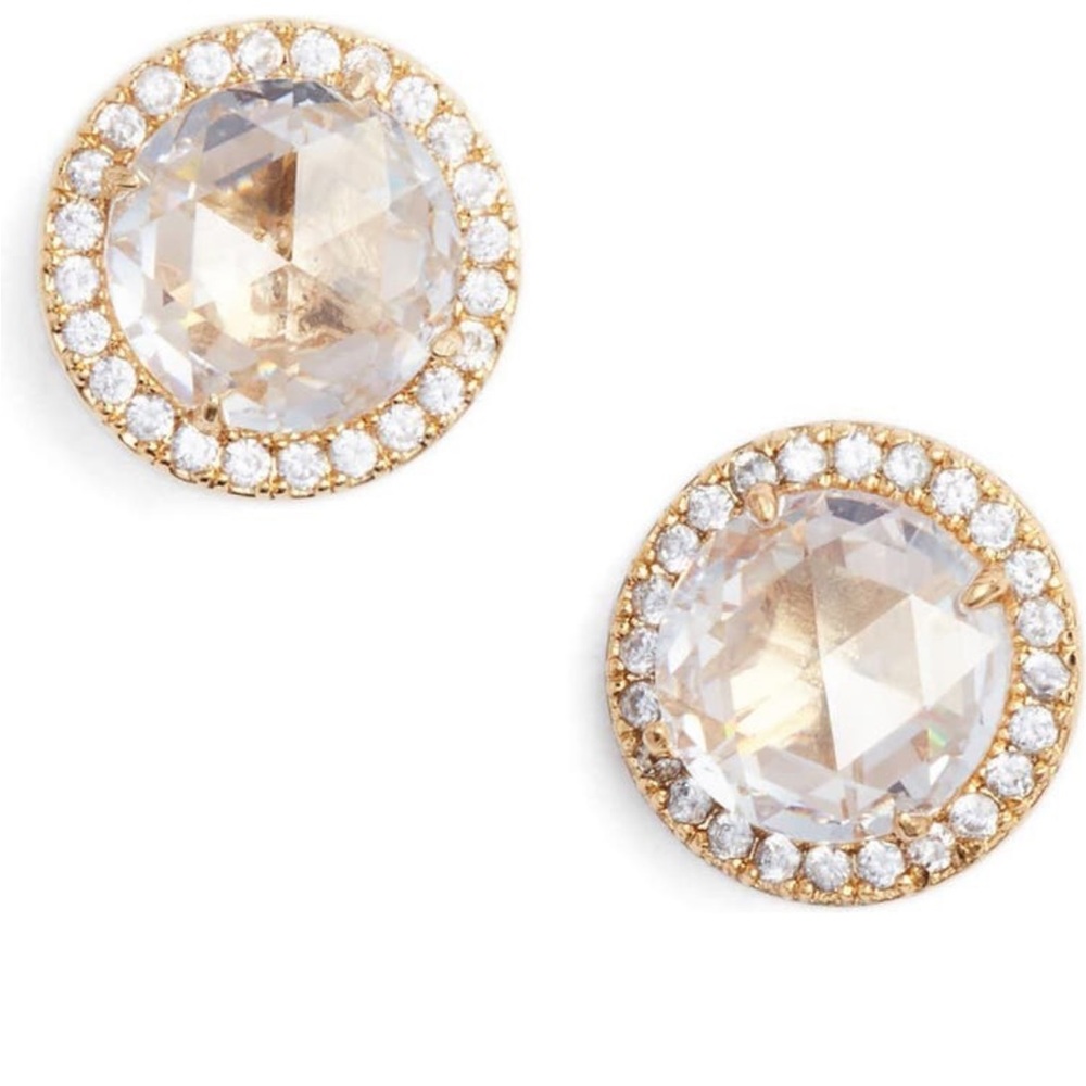 Kate, Spade, NWOT bright ideas, pave halo CZ stud earrings - Picture 2 of 5